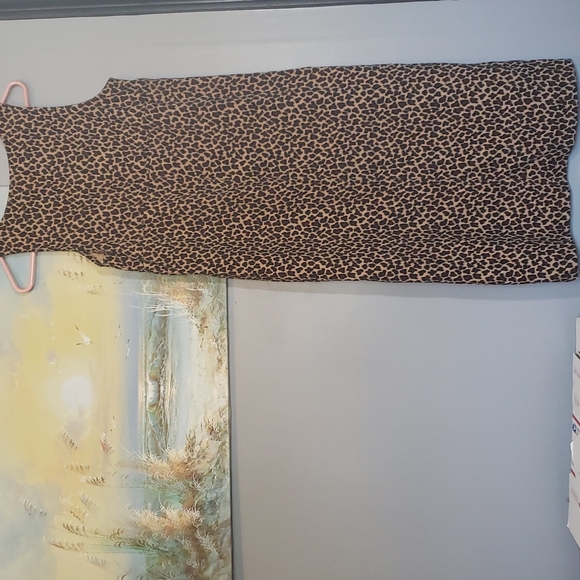 Original TY2 leopard print sheath dress size P8 - Picture 3 of 6